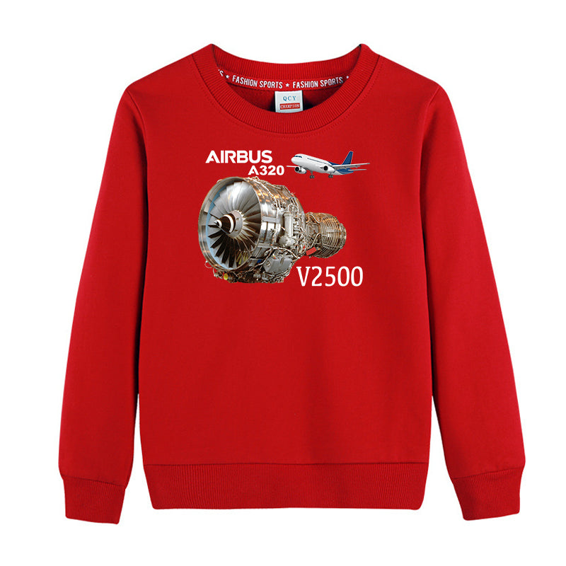 Airbus A320 & V2500 Engine Designed "CHILDREN" Sweatshirts