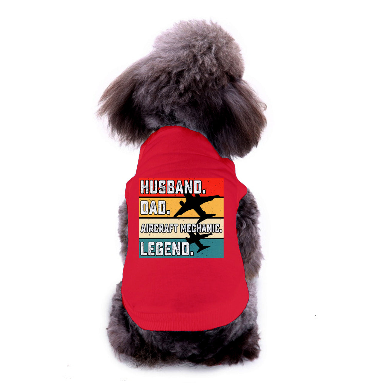 Husband & Dad & Aircraft Mechanic & Legend Designed Dog Pet Vests