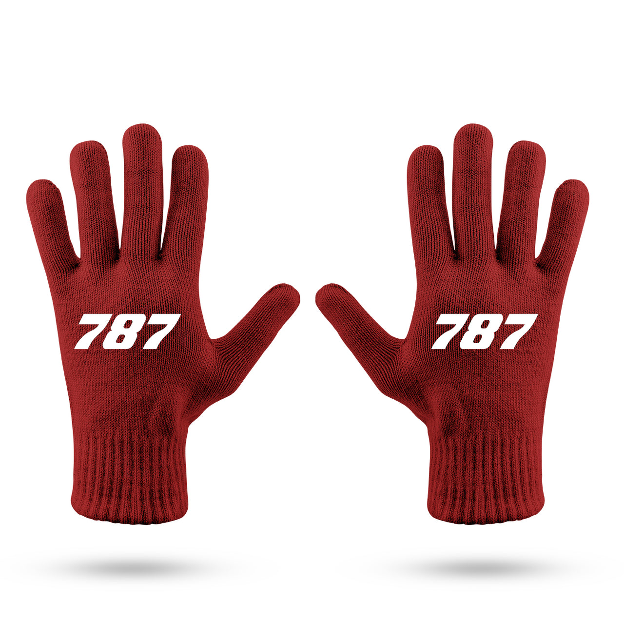 787 Flat Text Designed Gloves