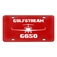 Thumbnail for Gulfstream G650 & Plane Designed Metal (License) Plates