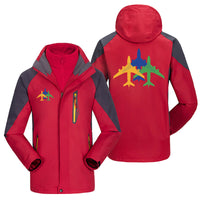 Thumbnail for Colourful 3 Airplanes Designed Thick Skiing Jackets