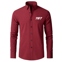 Thumbnail for 787 Flat Text Designed Long Sleeve Shirts