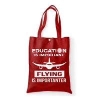 Thumbnail for Flying is Importanter Designed Tote Bags