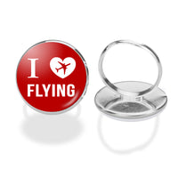 Thumbnail for I Love Flying Designed Rings