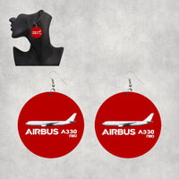 Thumbnail for The Airbus A330neo Designed Wooden Drop Earrings