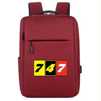Thumbnail for Flat Colourful 747 Designed Super Travel Bags