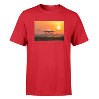 Thumbnail for Amazing Airbus A330 Landing at Sunset Designed T-Shirts