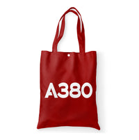 Thumbnail for A380 Flat Text Designed Tote Bags
