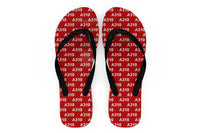Thumbnail for A310 Flat Text Designed Slippers (Flip Flops)