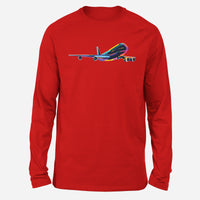 Thumbnail for Multicolor Airplane Designed Long-Sleeve T-Shirts
