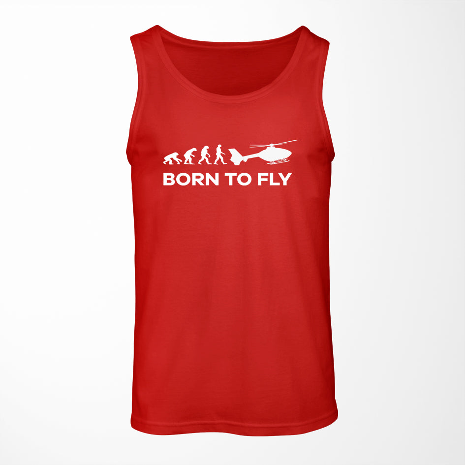 Born To Fly Helicopter Designed Tank Tops