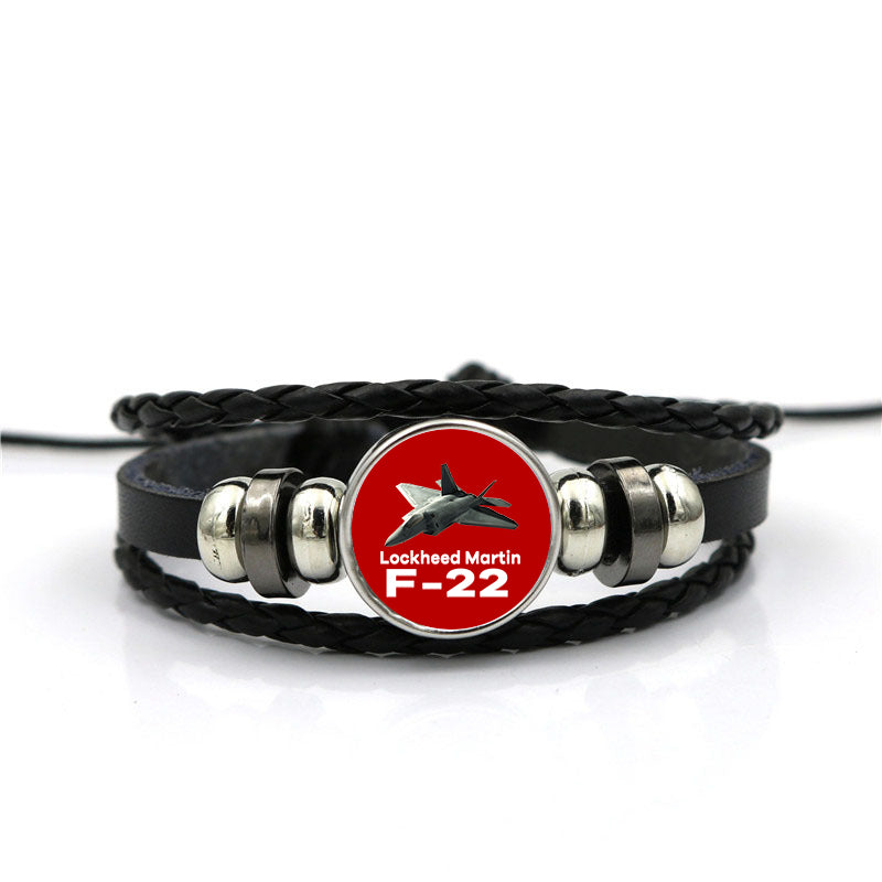 The Lockheed Martin F22 Designed Leather Bracelets