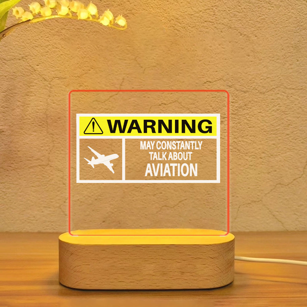Warning May Constantly Talk About Aviation Designed Night Lamp