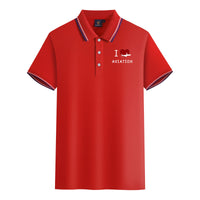 Thumbnail for I Love Aviation Designed Stylish Polo T-Shirts