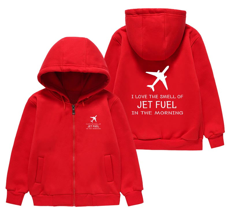 I Love The Smell Of Jet Fuel In The Morning Designed "CHILDREN" Zipped Hoodies