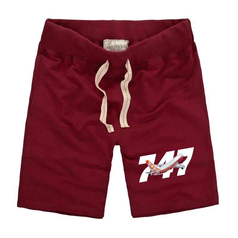 Super Boeing 747 Intercontinental Designed Cotton Shorts