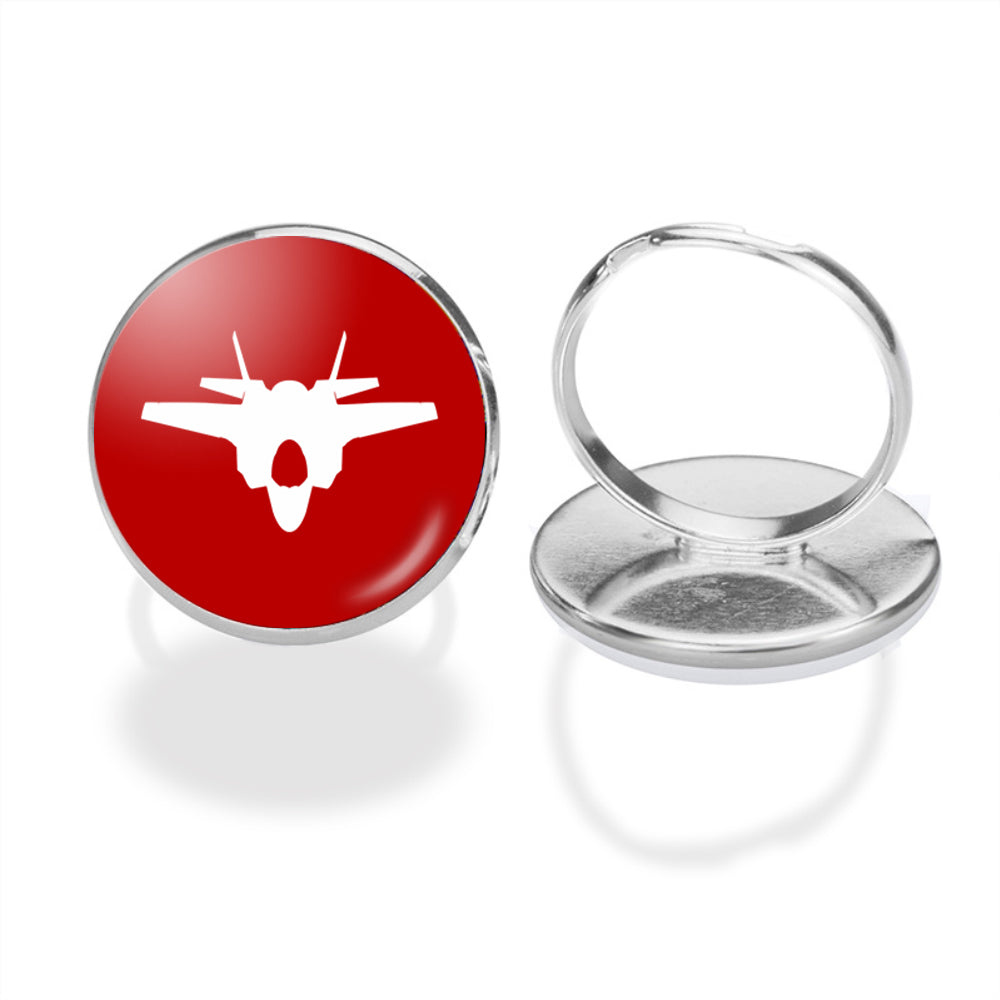Fighter Jet 35 Silhouette Designed Rings
