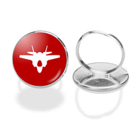 Thumbnail for Fighter Jet 35 Silhouette Designed Rings