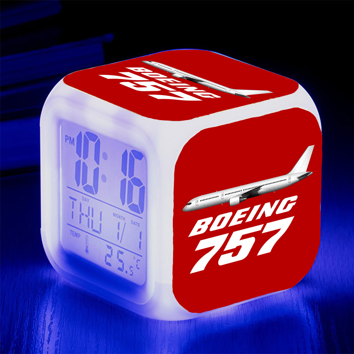 The Boeing 757 Designed "7 Colour" Digital Alarm Clock