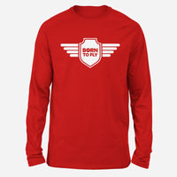 Thumbnail for Born To Fly & Badge Designed Long-Sleeve T-Shirts