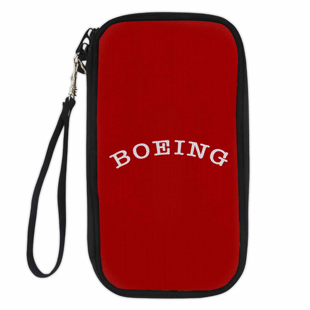 Special BOEING Text Designed Travel Cases & Wallets