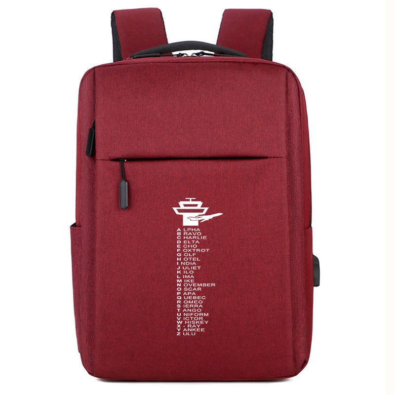 Aviation Alphabet Designed Super Travel Bags