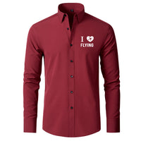 Thumbnail for I Love Flying Designed Long Sleeve Shirts