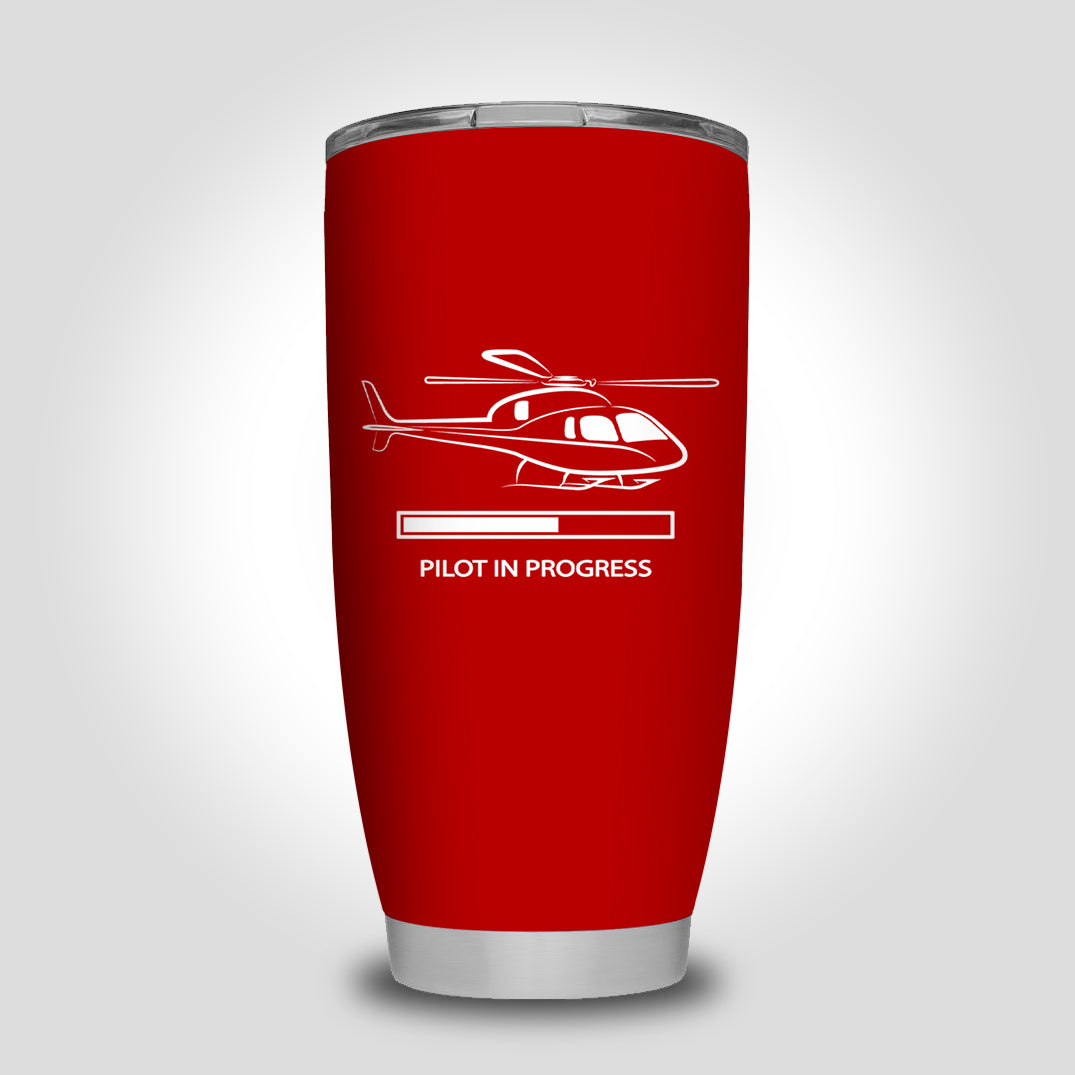 Pilot In Progress (Helicopter) Designed Tumbler Travel Mugs