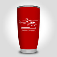 Thumbnail for Pilot In Progress (Helicopter) Designed Tumbler Travel Mugs