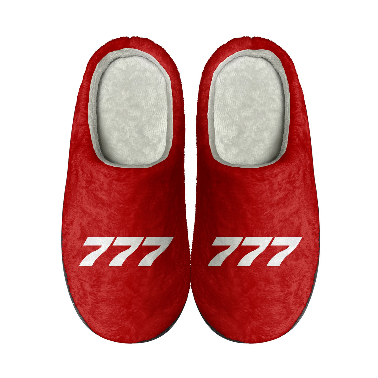 777 Flat Text Designed Cotton Slippers