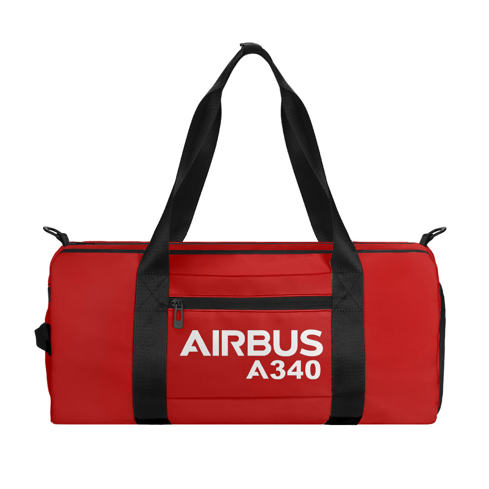 Airbus A340 & Text Designed Sports Bag