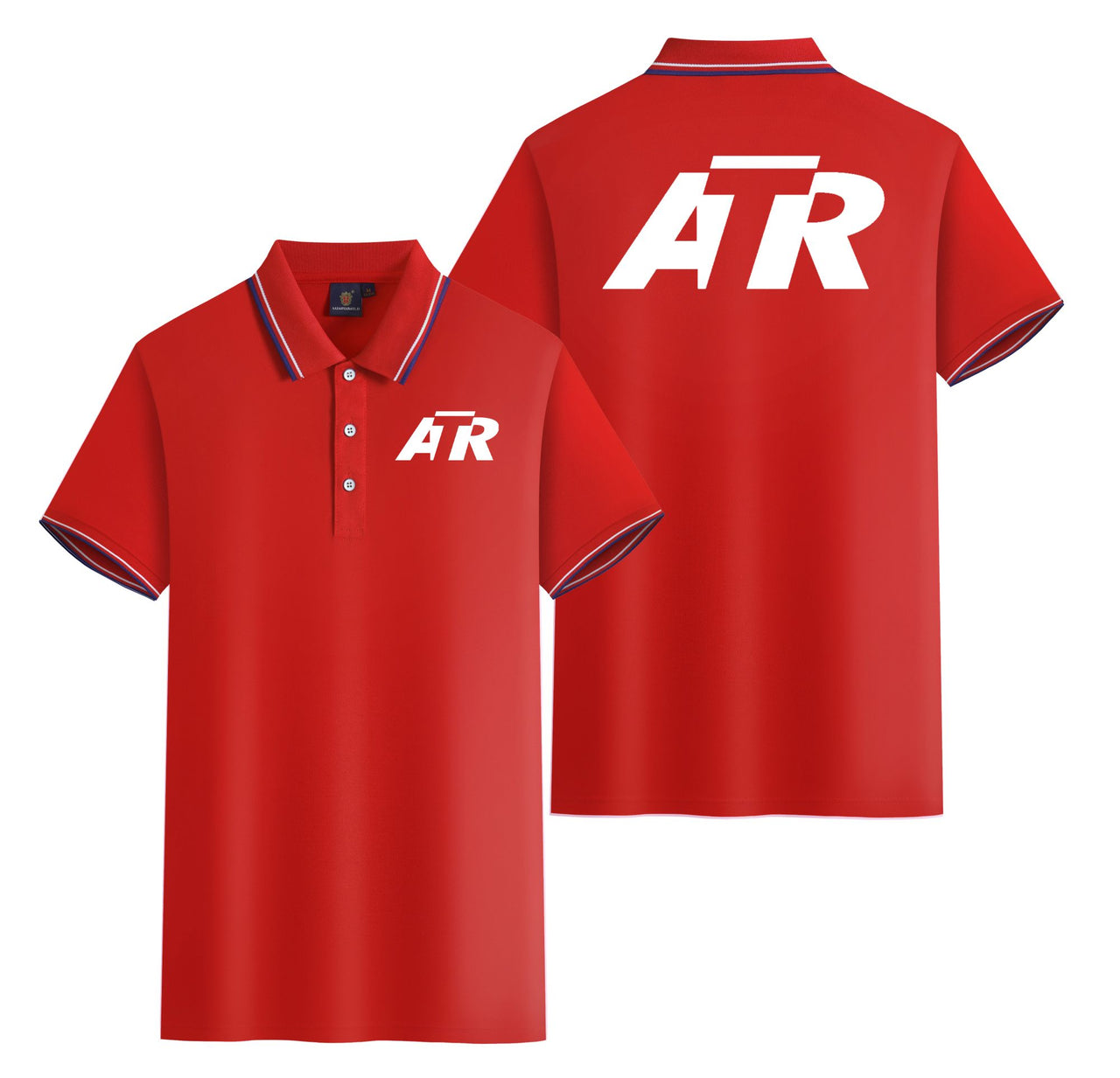 ATR & Text Designed Stylish Polo T-Shirts (Double-Side)
