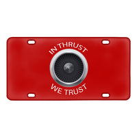 Thumbnail for In Thrust We Trust Designed Metal (License) Plates