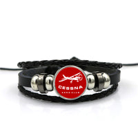 Thumbnail for Cessna Aeroclub Designed Leather Bracelets