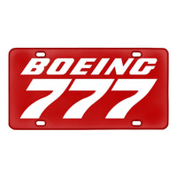 Thumbnail for Boeing 777 & Text Designed Metal (License) Plates