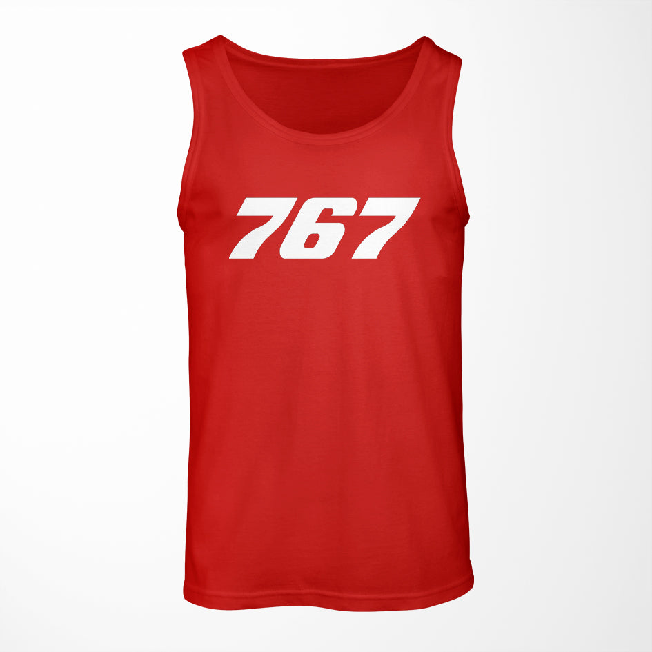 767 Flat Text Designed Tank Tops