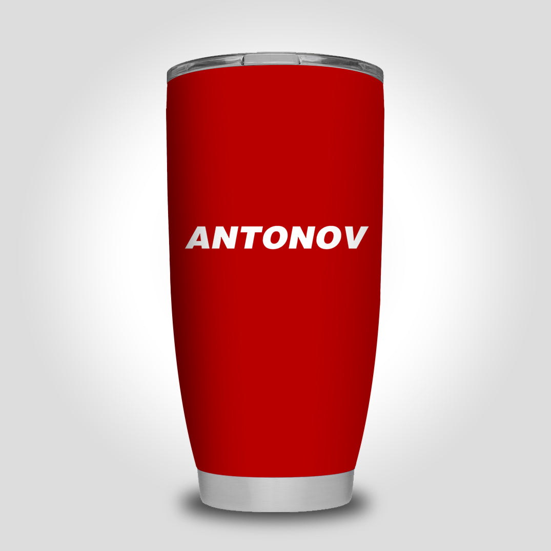 Antonov & Text Designed Tumbler Travel Mugs