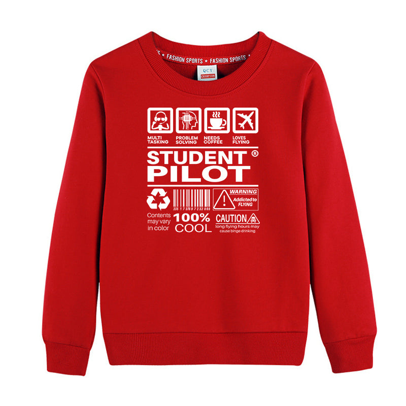 Student Pilot Label Designed "CHILDREN" Sweatshirts