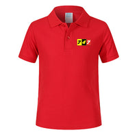 Thumbnail for Flat Colourful 747 Designed Children Polo T-Shirts