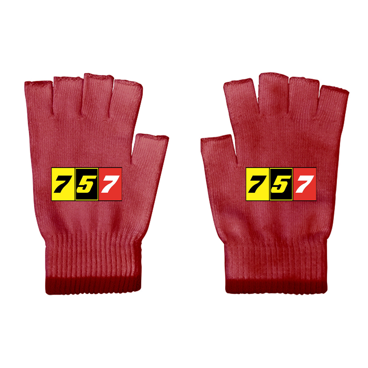 Flat Colourful 757 Designed Cut Gloves