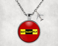 Thumbnail for Eat Sleep Fly (Colourful) Designed Necklaces