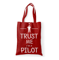 Thumbnail for Trust Me I'm a Pilot Designed Tote Bags