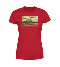 Thumbnail for Fighter Jet 35 at Airbase Designed Women T-Shirts