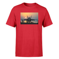 Thumbnail for Military Jet During Sunset Designed T-Shirts