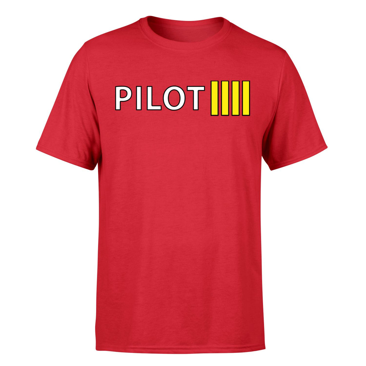 Pilot & Stripes (4 Lines) Designed T-Shirts