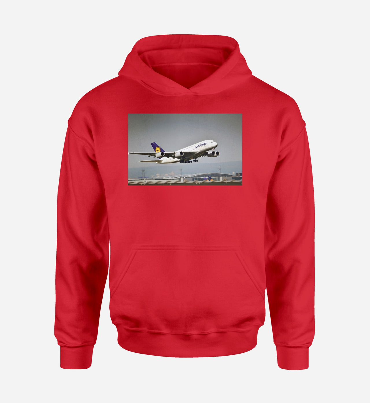 Departing Lufthansa A380 Designed Hoodies