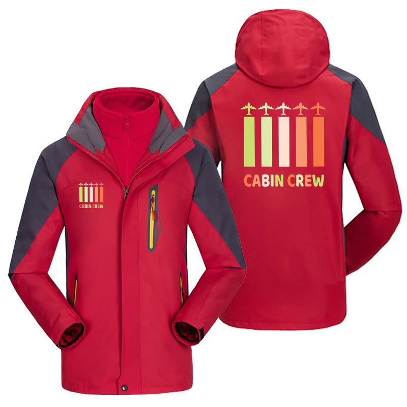 Colourful Cabin Crew Designed Thick Skiing Jackets
