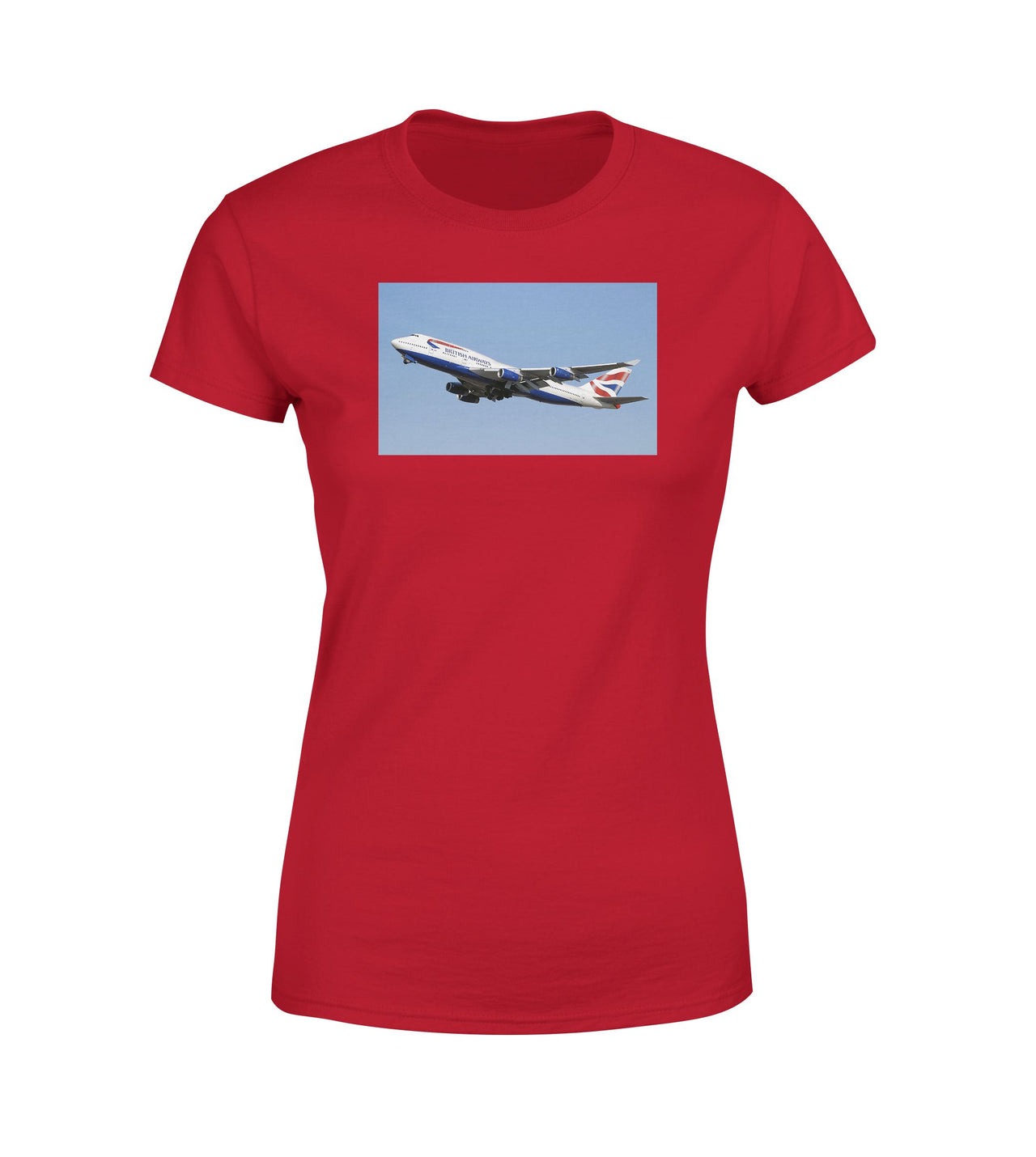 Departing British Airways Boeing 747 Designed Women T-Shirts