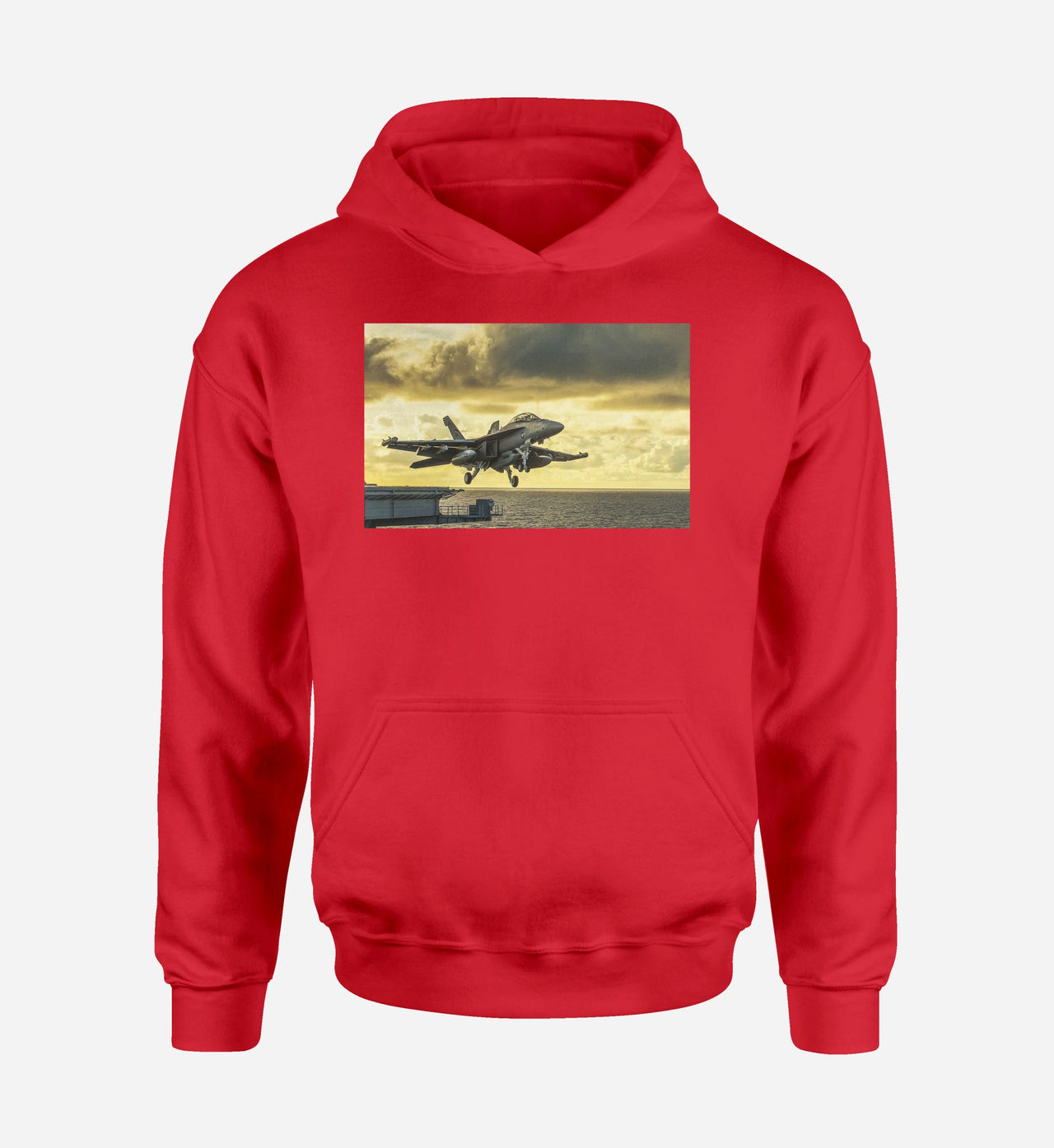 Departing Jet Aircraft Designed Hoodies