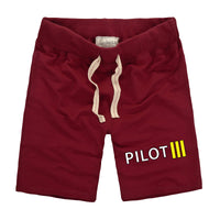 Thumbnail for Pilot & Stripes (3 Lines) Designed Cotton Shorts